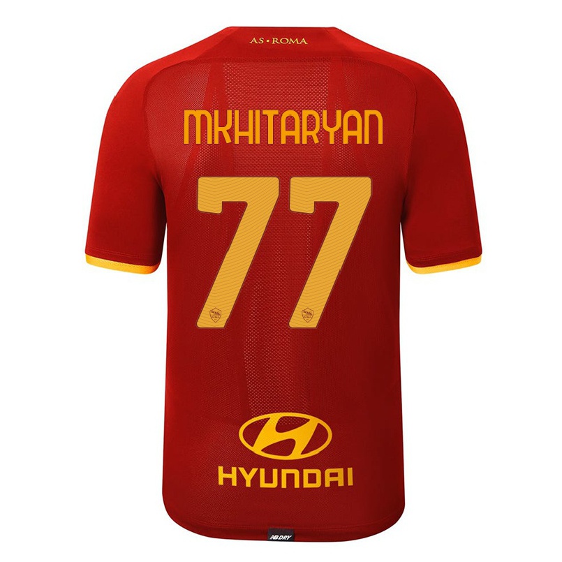 Gyermek Labdarúgás Henrikh Mkhitaryan #77 Piros Hazai Jersey 2021/22 Mez Póló Ing