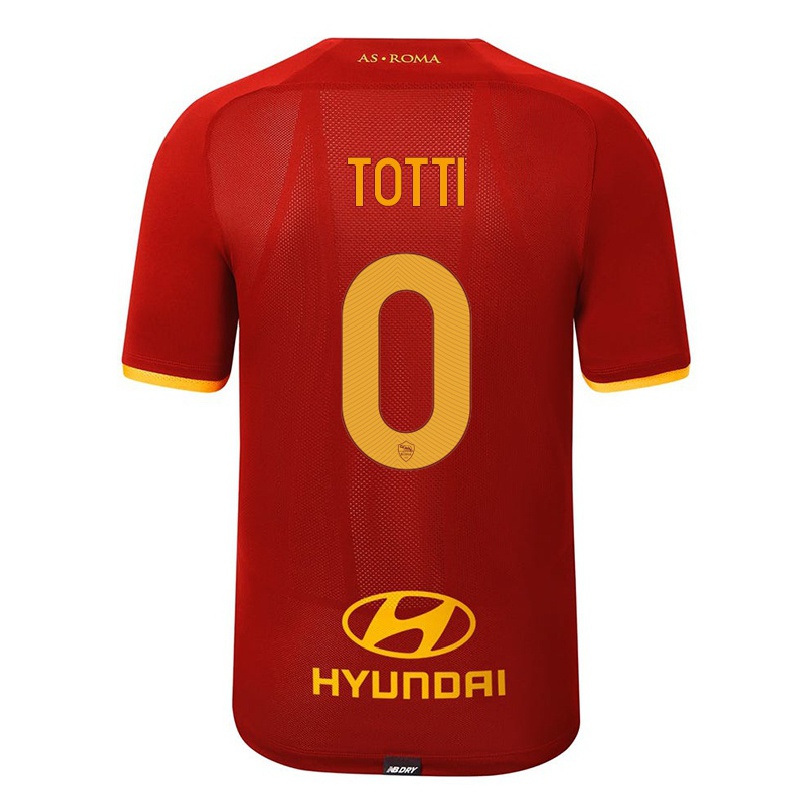Gyermek Labdarúgás Cristian Totti #0 Piros Hazai Jersey 2021/22 Mez Póló Ing
