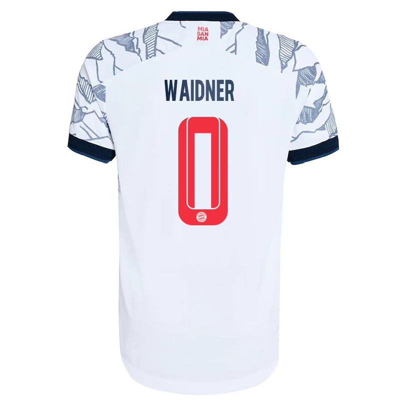 Gyermek Labdarúgás Dennis Waidner #0 Szurke Fehér Számú Jersey 2021/22 Mez Póló Ing