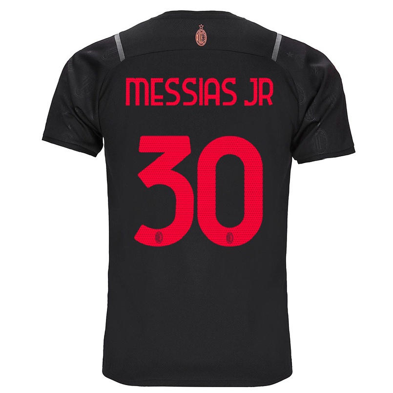 Gyermek Labdarúgás Junior Messias #30 Fekete Számú Jersey 2021/22 Mez Póló Ing