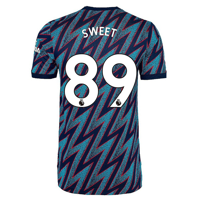 Gyermek Labdarúgás James Sweet #89 Kék Fekete Számú Jersey 2021/22 Mez Póló Ing