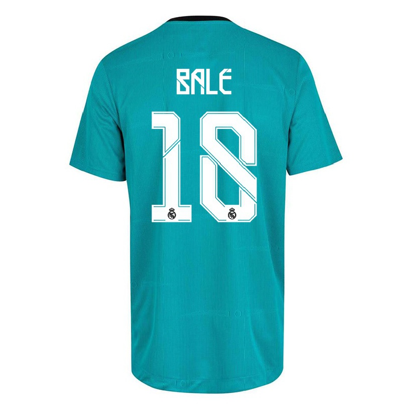Gyermek Labdarúgás Gareth Bale #18 Világos Zöld Számú Jersey 2021/22 Mez Póló Ing