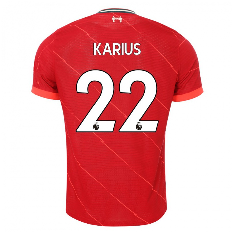 Férfi Labdarúgás Loris Karius #22 Piros Hazai Jersey 2021/22 Mez Póló Ing