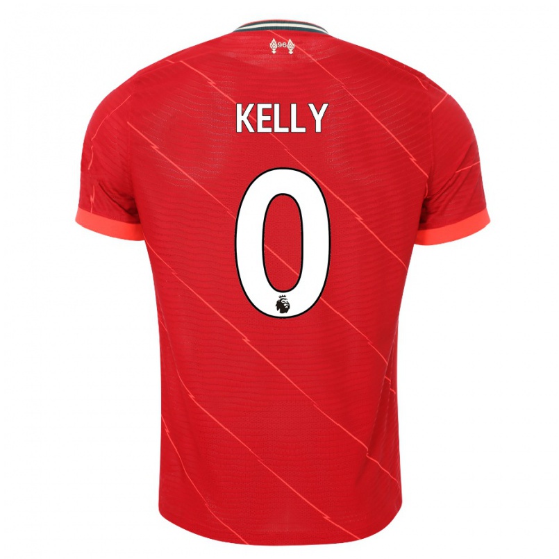 Férfi Labdarúgás Oscar Kelly #0 Piros Hazai Jersey 2021/22 Mez Póló Ing