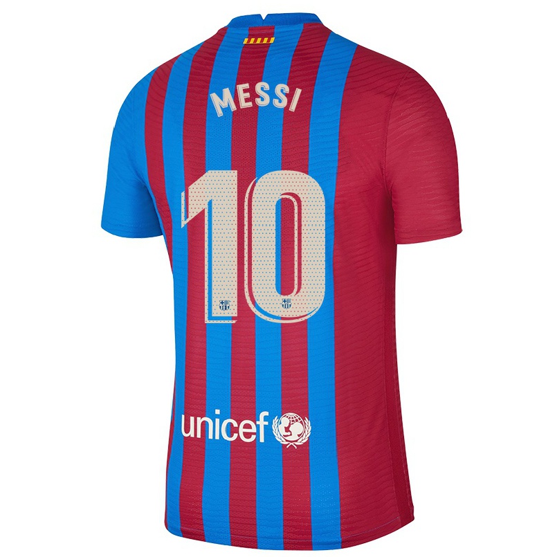 Férfi Labdarúgás Lionel Messi #10 Gesztenyebarna Kék Hazai Jersey 2021/22 Mez Póló Ing