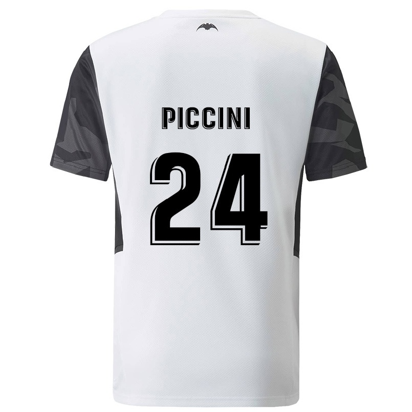 Férfi Labdarúgás Cristiano Piccini #24 Fehér Hazai Jersey 2021/22 Mez Póló Ing