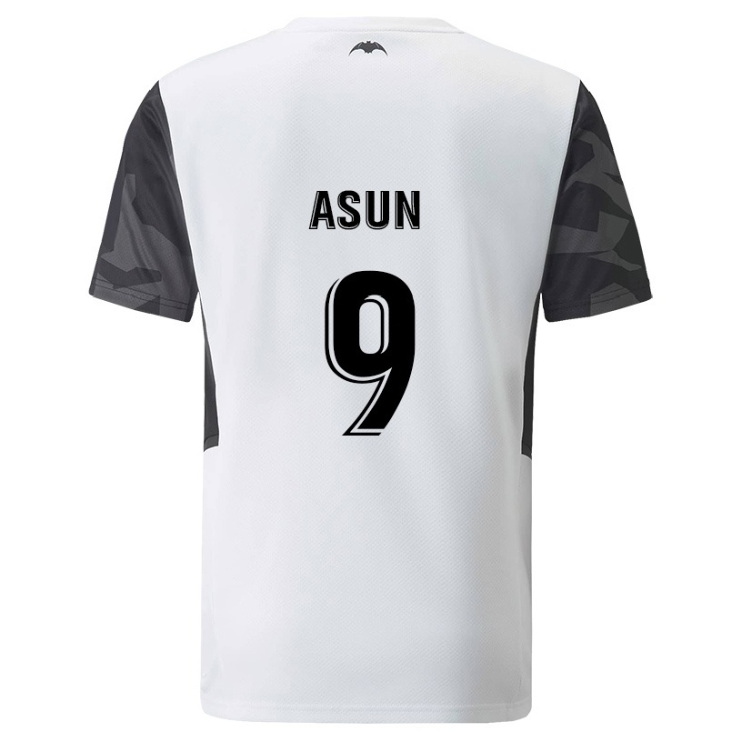 Férfi Labdarúgás Asun #9 Fehér Hazai Jersey 2021/22 Mez Póló Ing