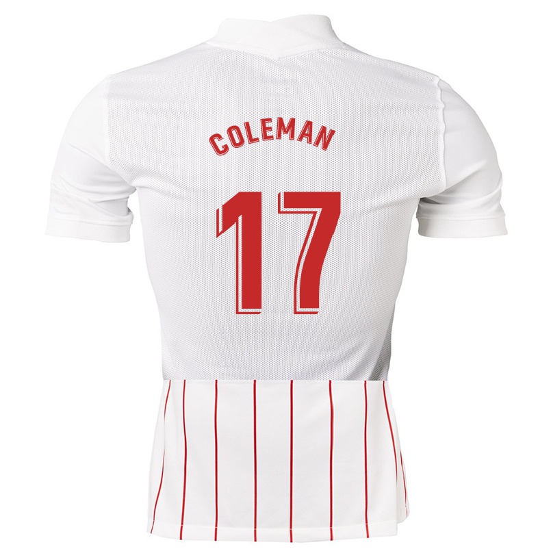 Férfi Labdarúgás Zenatha Coleman #17 Fehér Hazai Jersey 2021/22 Mez Póló Ing