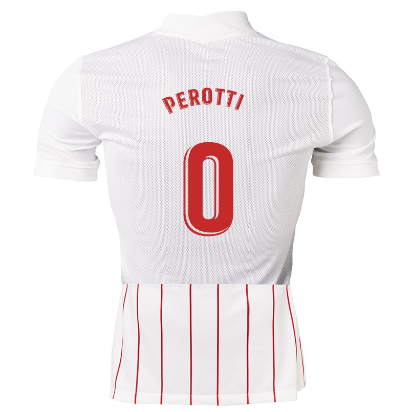 Férfi Labdarúgás Perotti #0 Fehér Hazai Jersey 2021/22 Mez Póló Ing