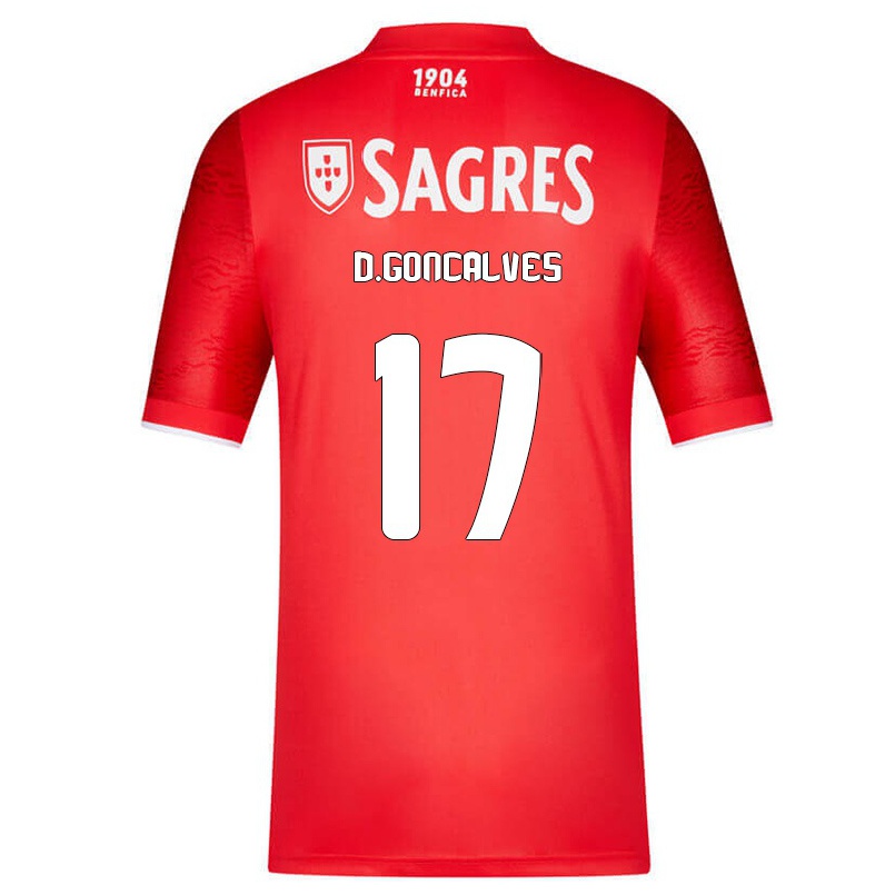 Férfi Labdarúgás Diogo Goncalves #17 Piros Hazai Jersey 2021/22 Mez Póló Ing