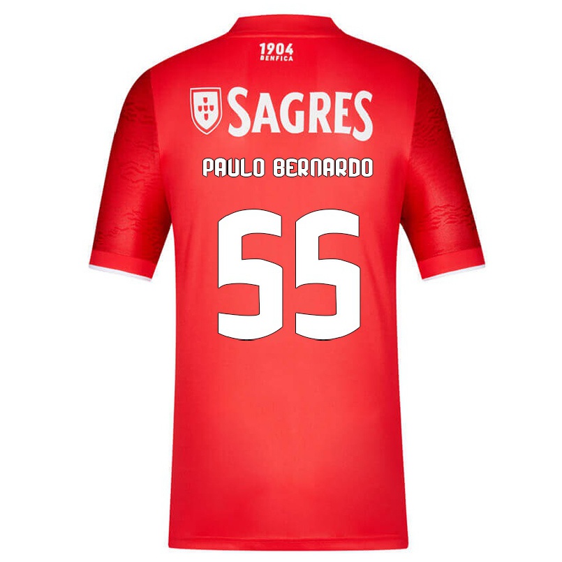 Férfi Labdarúgás Paulo Bernardo #55 Piros Hazai Jersey 2021/22 Mez Póló Ing