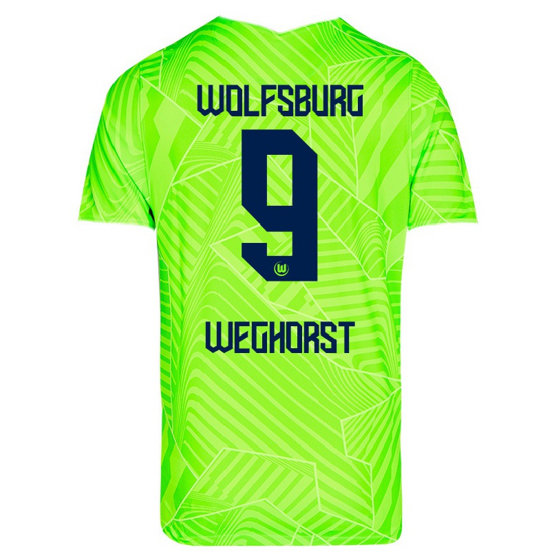 Férfi Labdarúgás Wout Weghorst #9 Zöld Hazai Jersey 2021/22 Mez Póló Ing