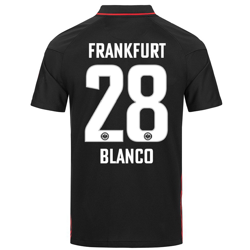 Férfi Labdarúgás Fabio Blanco #28 Fekete Hazai Jersey 2021/22 Mez Póló Ing