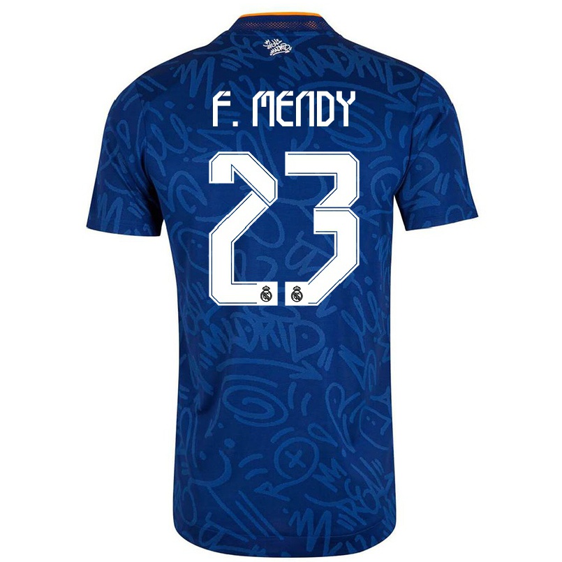 Férfi Labdarúgás Ferland Mendy #23 Sötétkék Idegenbeli Jersey 2021/22 Mez Póló Ing