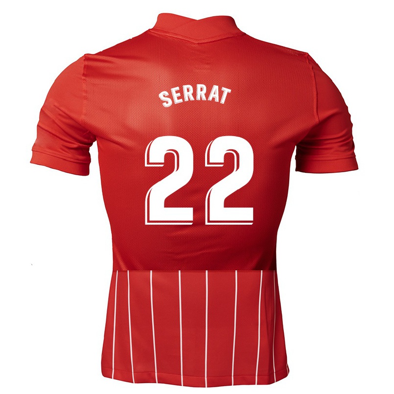 Férfi Labdarúgás Sara Serrat #22 Sötét Vörös Idegenbeli Jersey 2021/22 Mez Póló Ing