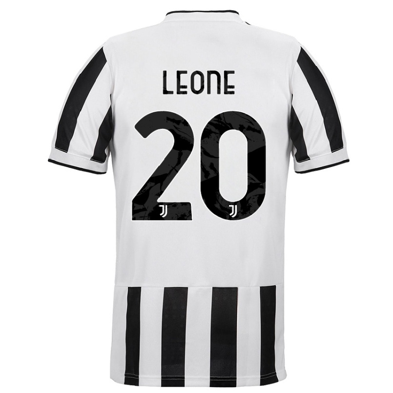 Férfi Labdarúgás Giuseppe Leone #20 Fehér Fekete Hazai Jersey 2021/22 Mez Póló Ing