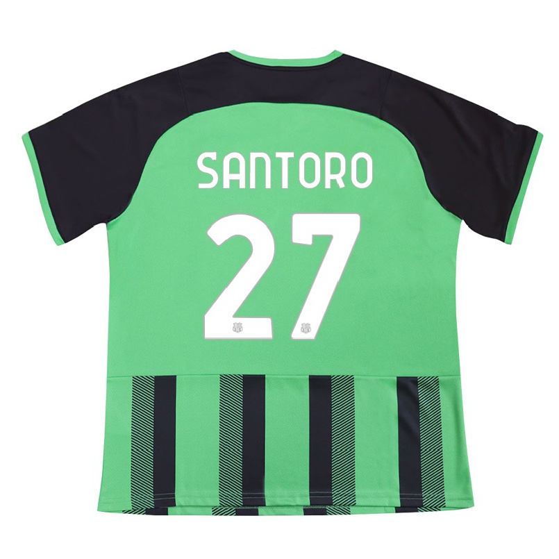 Férfi Labdarúgás Erika Santoro #27 Zöld Fekete Hazai Jersey 2021/22 Mez Póló Ing