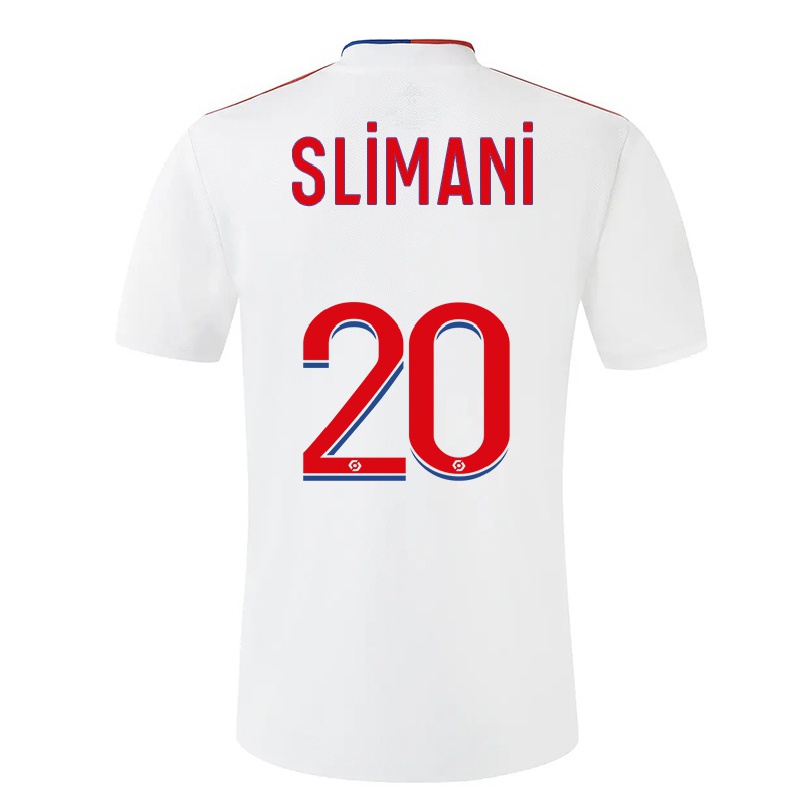 Férfi Labdarúgás Islam Slimani #20 Fehér Hazai Jersey 2021/22 Mez Póló Ing