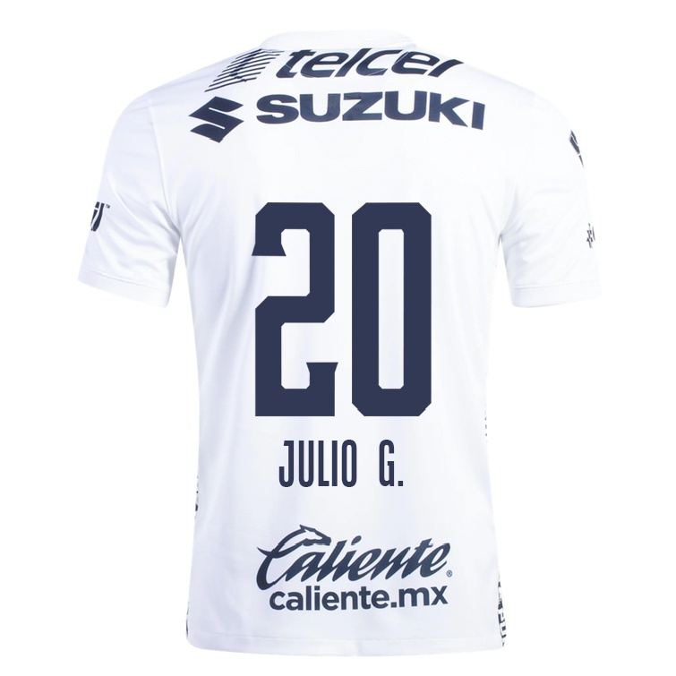 Férfi Labdarúgás Julio Gonzalez #20 Fehér Hazai Jersey 2021/22 Mez Póló Ing
