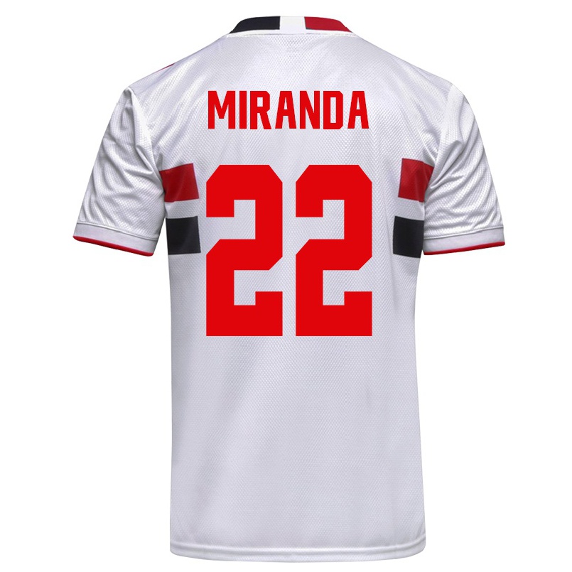 Férfi Labdarúgás Miranda #22 Fehér Hazai Jersey 2021/22 Mez Póló Ing