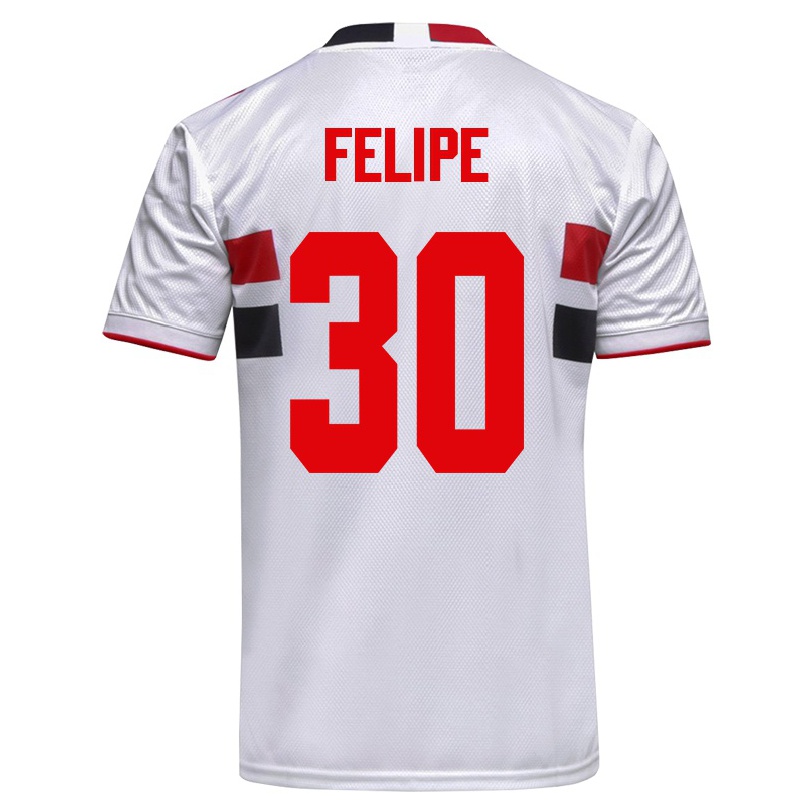 Férfi Labdarúgás Everton Felipe #30 Fehér Hazai Jersey 2021/22 Mez Póló Ing