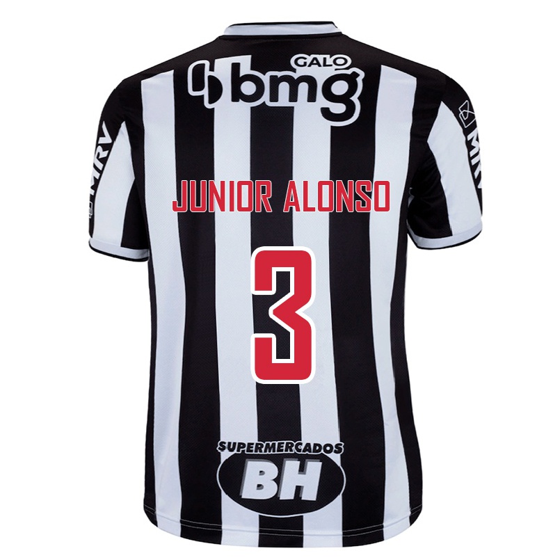 Férfi Labdarúgás Junior Alonso #3 Fehér Fekete Hazai Jersey 2021/22 Mez Póló Ing