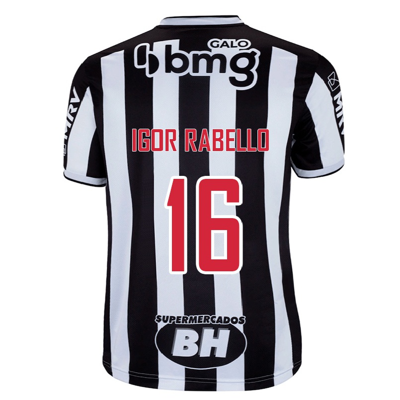 Férfi Labdarúgás Igor Rabello #16 Fehér Fekete Hazai Jersey 2021/22 Mez Póló Ing