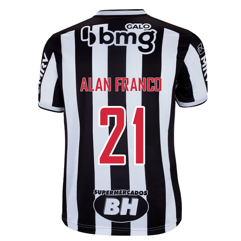 Férfi Labdarúgás Alan Franco #21 Fehér Fekete Hazai Jersey 2021/22 Mez Póló Ing