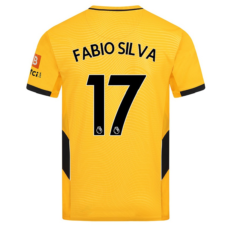 Férfi Labdarúgás Fabio Silva #17 Sárga Hazai Jersey 2021/22 Mez Póló Ing