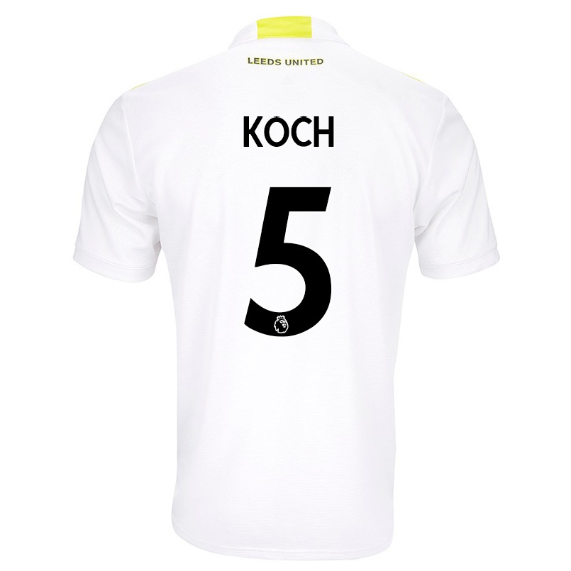 Férfi Labdarúgás Robin Koch #5 Fehér Hazai Jersey 2021/22 Mez Póló Ing