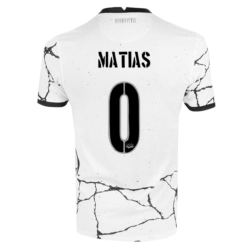 Férfi Labdarúgás Matheus Matias #0 Fehér Hazai Jersey 2021/22 Mez Póló Ing
