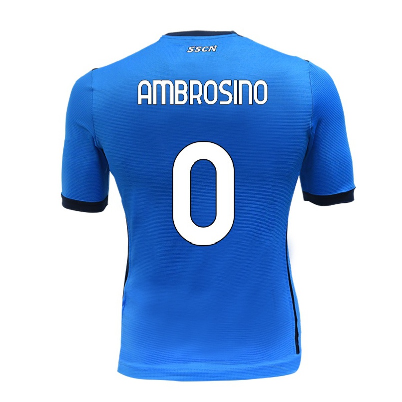 Férfi Labdarúgás Giuseppe Ambrosino #0 Kék Hazai Jersey 2021/22 Mez Póló Ing
