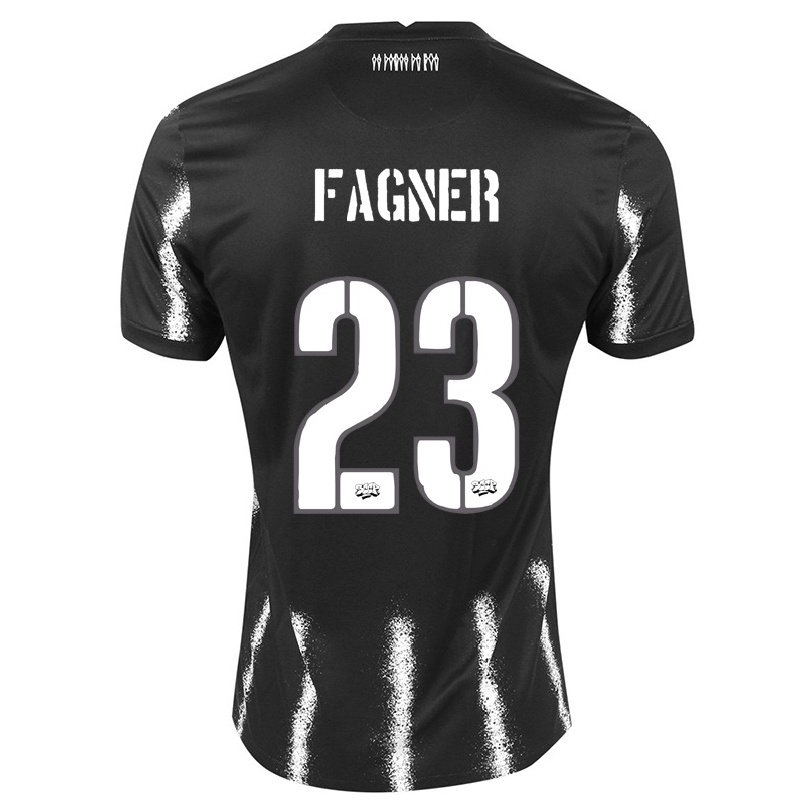 Férfi Labdarúgás Fagner #23 Fekete Idegenbeli Jersey 2021/22 Mez Póló Ing
