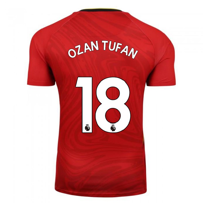 Férfi Labdarúgás Ozan Tufan #18 Vörös Idegenbeli Jersey 2021/22 Mez Póló Ing