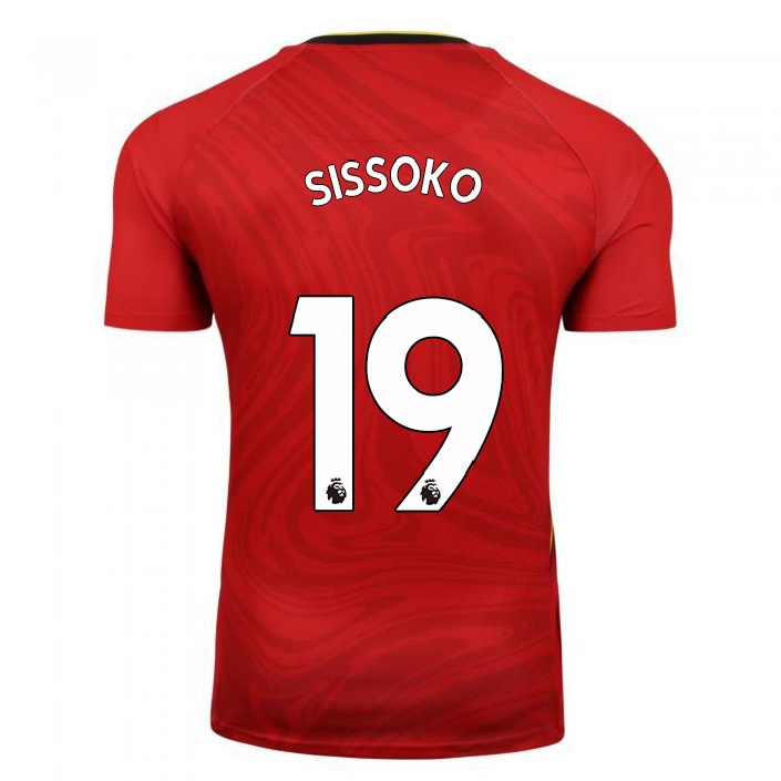 Férfi Labdarúgás Moussa Sissoko #19 Vörös Idegenbeli Jersey 2021/22 Mez Póló Ing