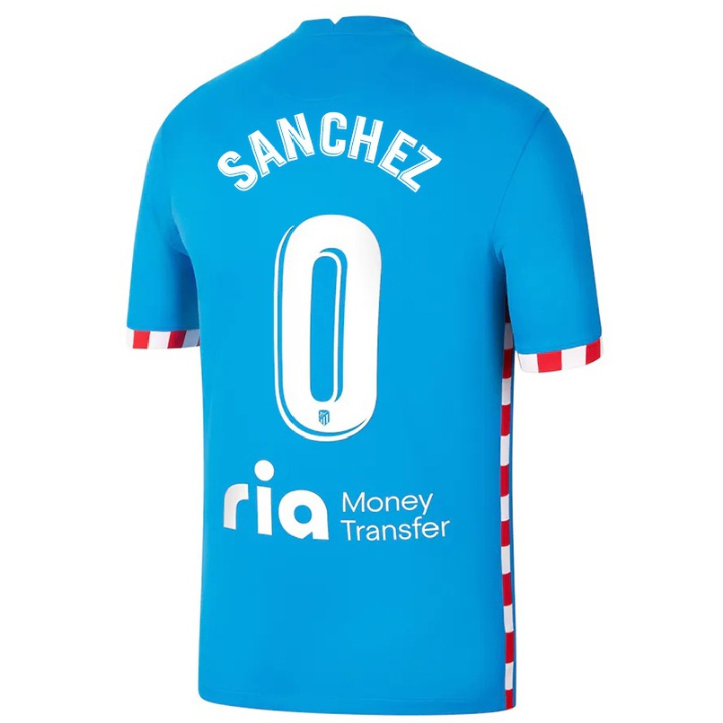 Férfi Labdarúgás Ricard Sanchez #0 Kék Számú Jersey 2021/22 Mez Póló Ing