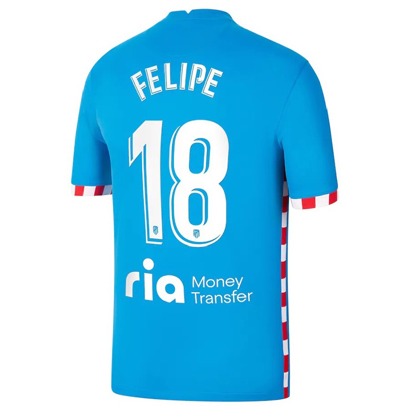 Férfi Labdarúgás Felipe #18 Kék Számú Jersey 2021/22 Mez Póló Ing