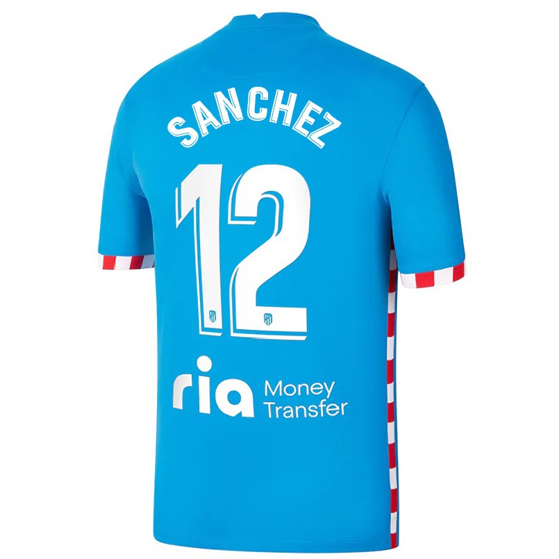 Férfi Labdarúgás Ricard Sanchez #12 Kék Számú Jersey 2021/22 Mez Póló Ing