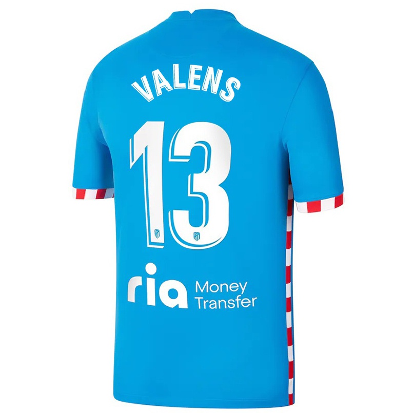 Férfi Labdarúgás Jaume Valens #13 Kék Számú Jersey 2021/22 Mez Póló Ing
