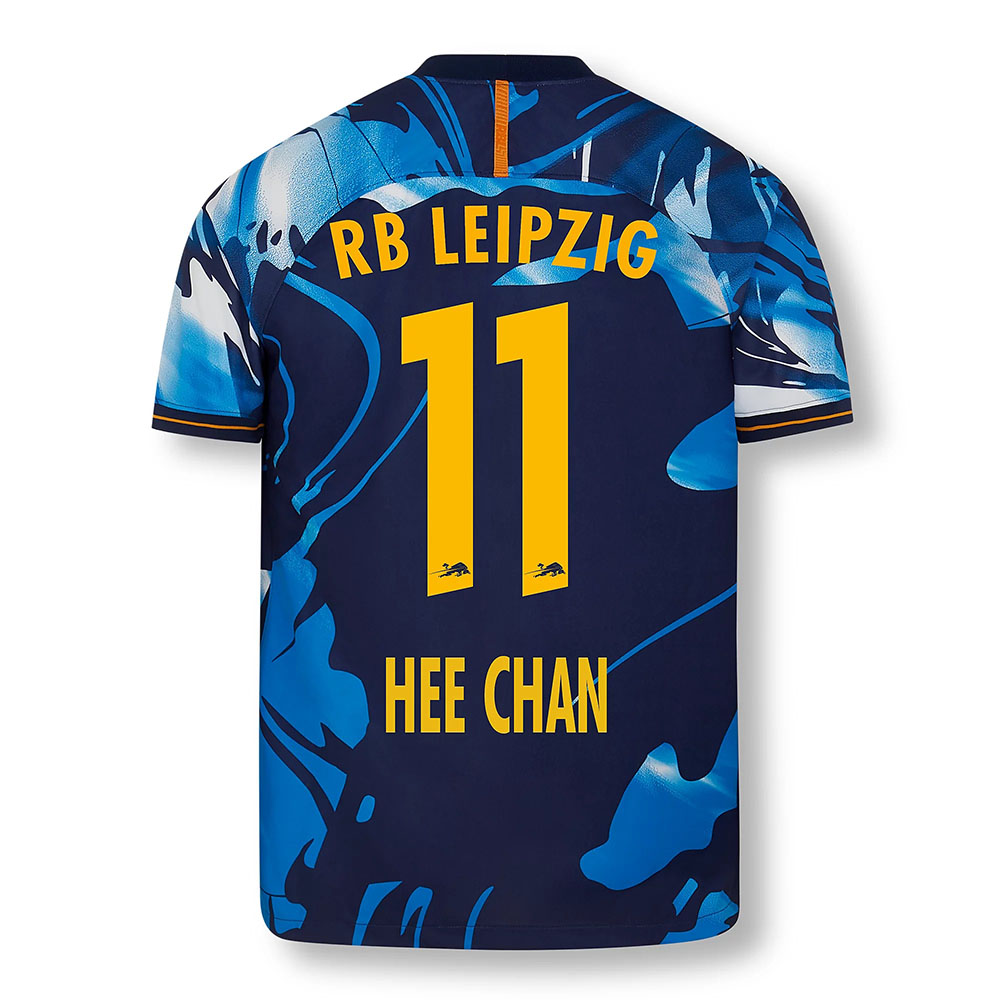 Férfi Labdarúgás Hwang Hee-chan #11 Uefa Fehér Kék Mez 2020/21 Póló Ing