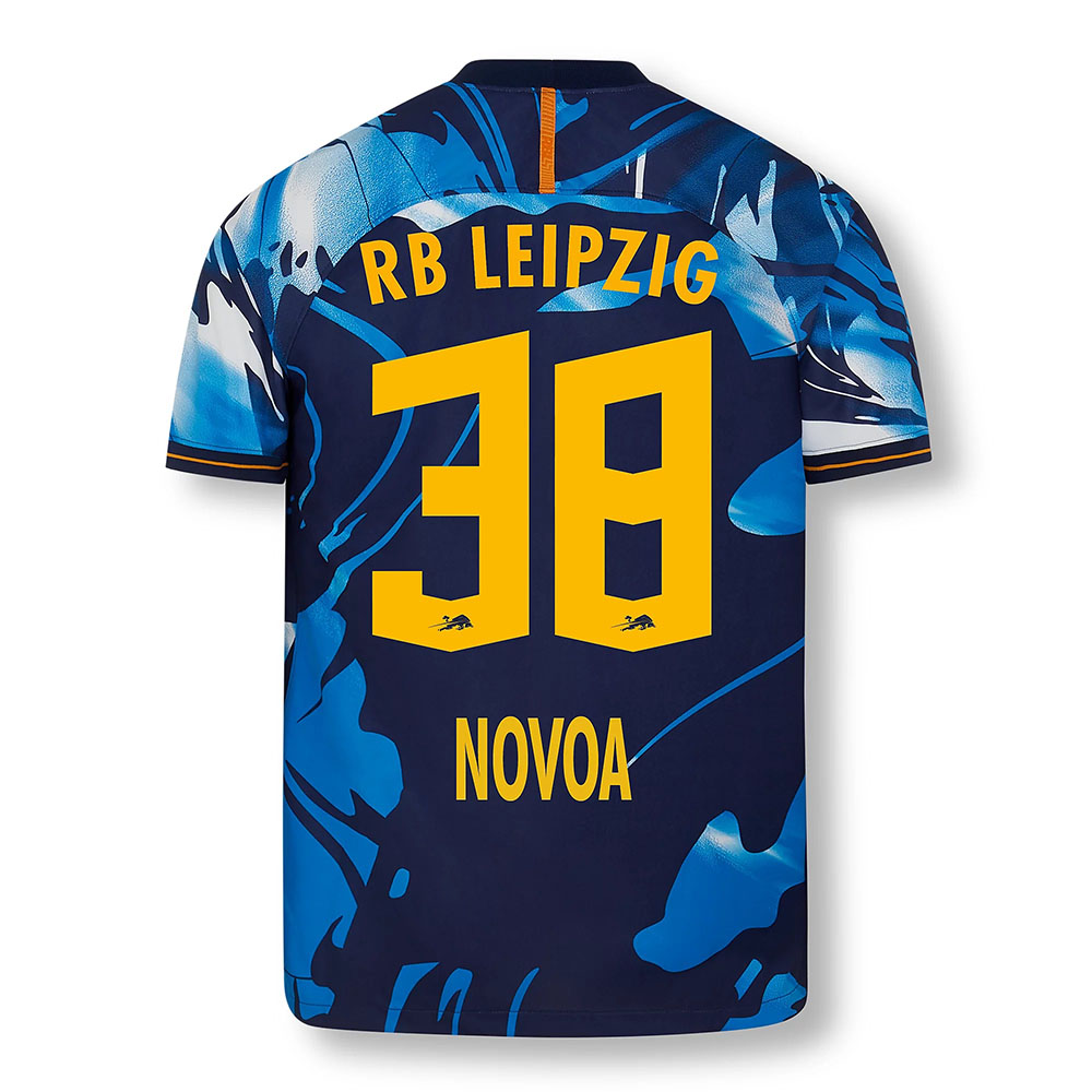 Férfi Labdarúgás Hugo Novoa #38 UEFA Fehér Kék Mez 2020/21 Póló Ing
