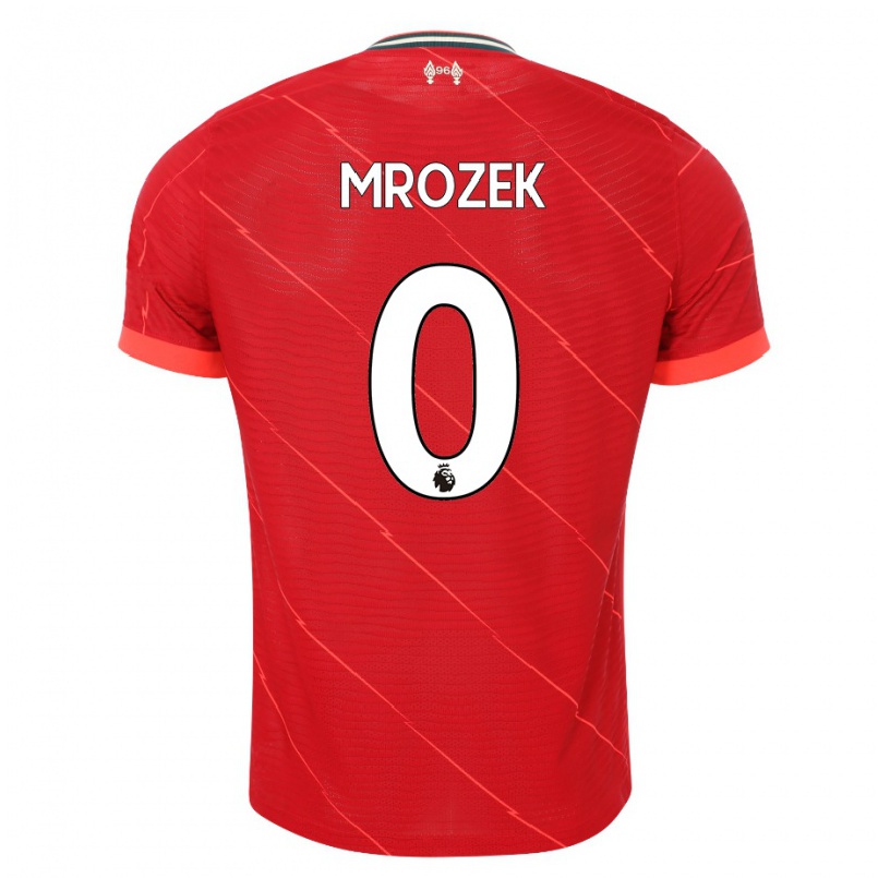 Női Labdarúgás Fabian Mrozek #0 Piros Hazai Jersey 2021/22 Mez Póló Ing