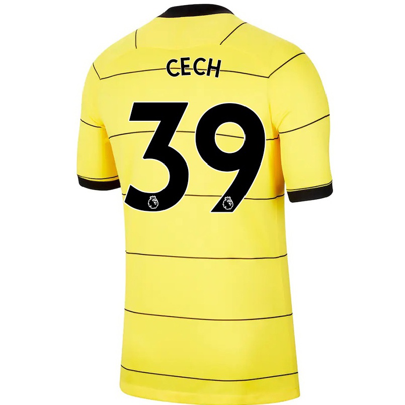 Női Labdarúgás Petr Cech #39 Sárga Idegenbeli Jersey 2021/22 Mez Póló Ing