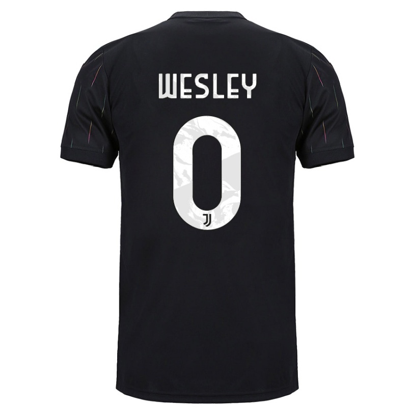 Női Labdarúgás Wesley #0 Fekete Idegenbeli Jersey 2021/22 Mez Póló Ing