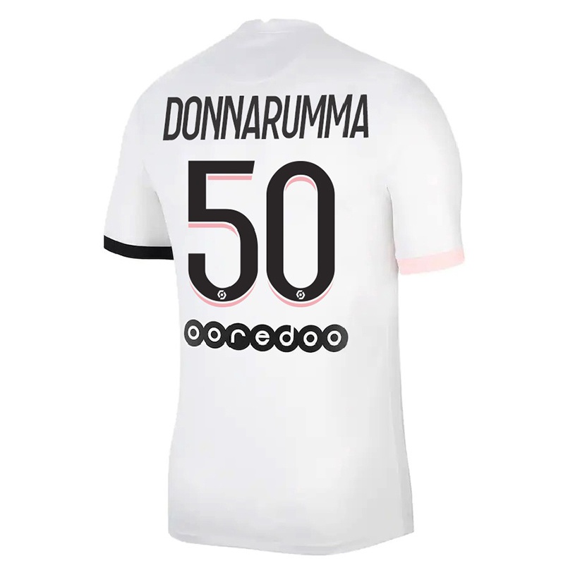 Női Labdarúgás Gianluigi Donnarumma #50 Fehér Rózsaszín Idegenbeli Jersey 2021/22 Mez Póló Ing