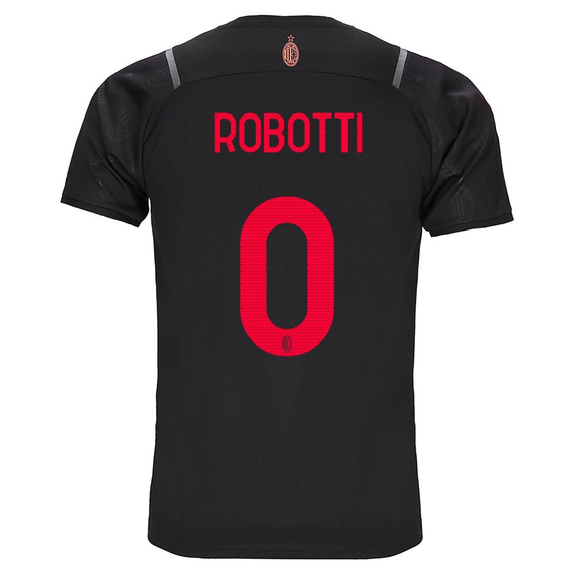 Női Labdarúgás Giovanni Robotti #0 Fekete Számú Jersey 2021/22 Mez Póló Ing