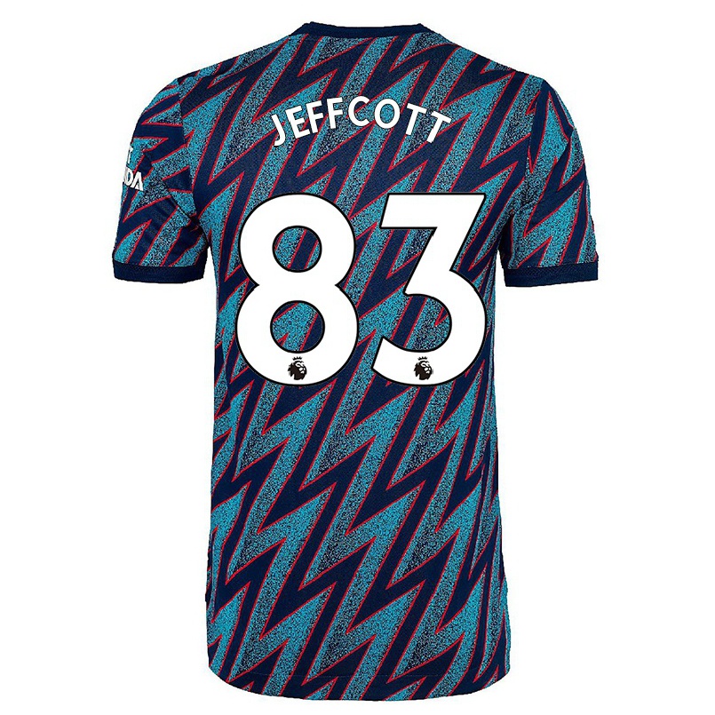 Női Labdarúgás Henry Jeffcott #83 Kék Fekete Számú Jersey 2021/22 Mez Póló Ing