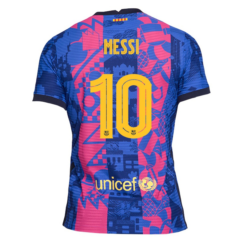 Női Labdarúgás Lionel Messi #10 Kék Rózsa Számú Jersey 2021/22 Mez Póló Ing