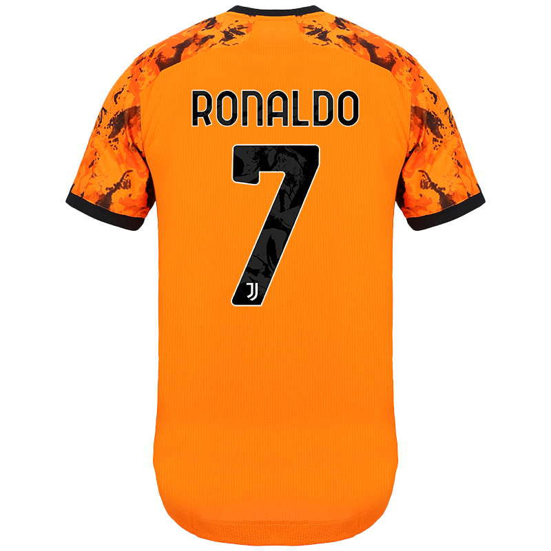 Női Labdarúgás Cristiano Ronaldo #7 Számú Narancs Mez 2020/21 Póló Ing