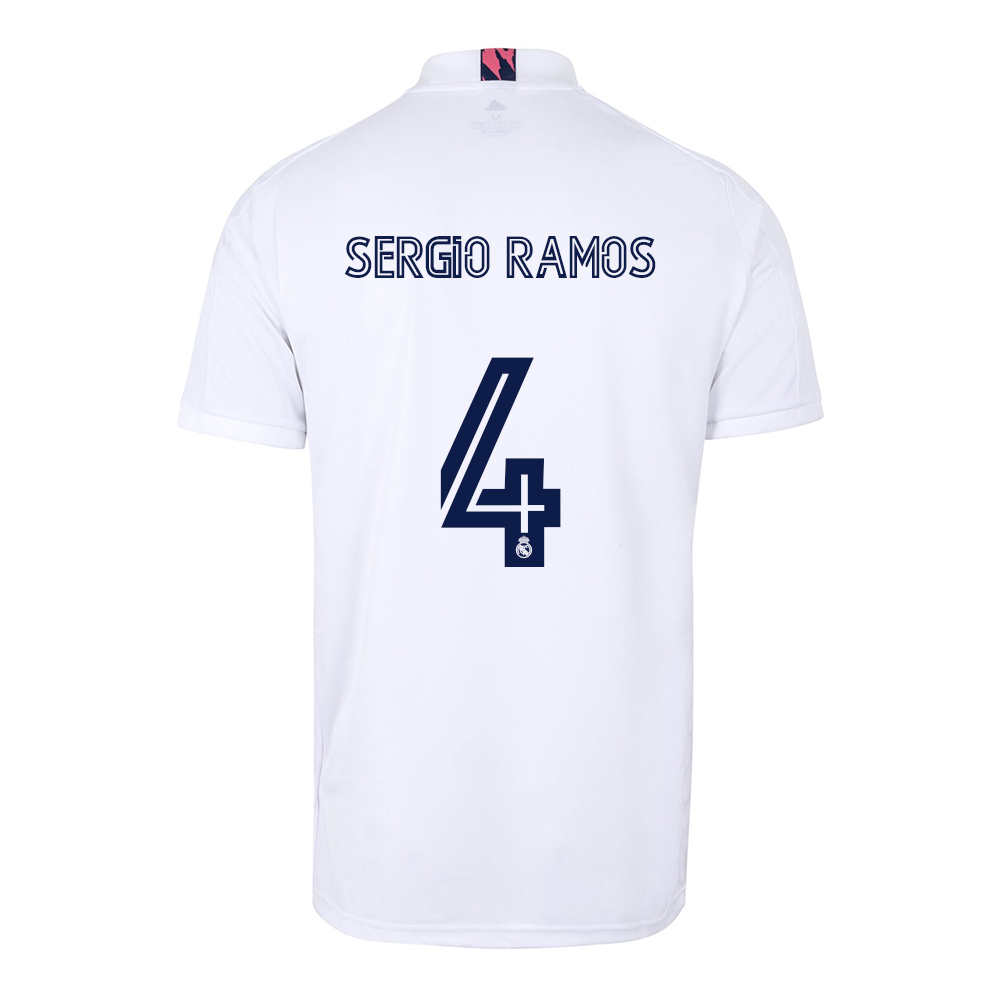 Női Labdarúgás Sergio Ramos #4 Hazai Fehér Mez 2020/21 Póló Ing